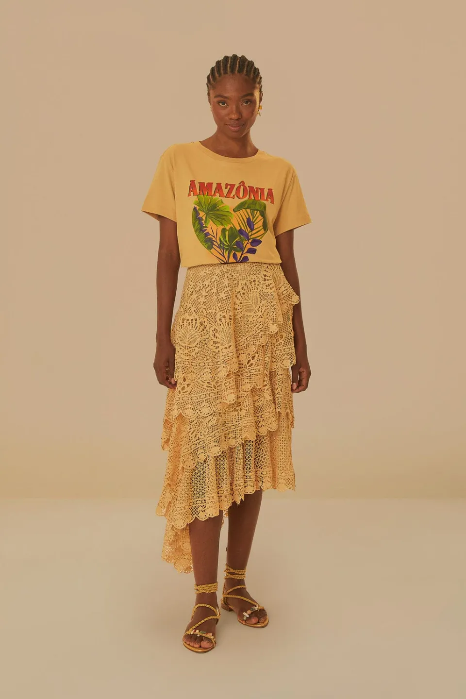 FARM Rio  T-shirts<Amazonie Coracao EO Norte T-shirt ajusté