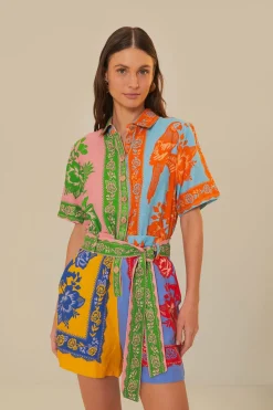 FARM Rio Combinaison Courte<Barboteuse foulards de jardin en dentelle mélangée