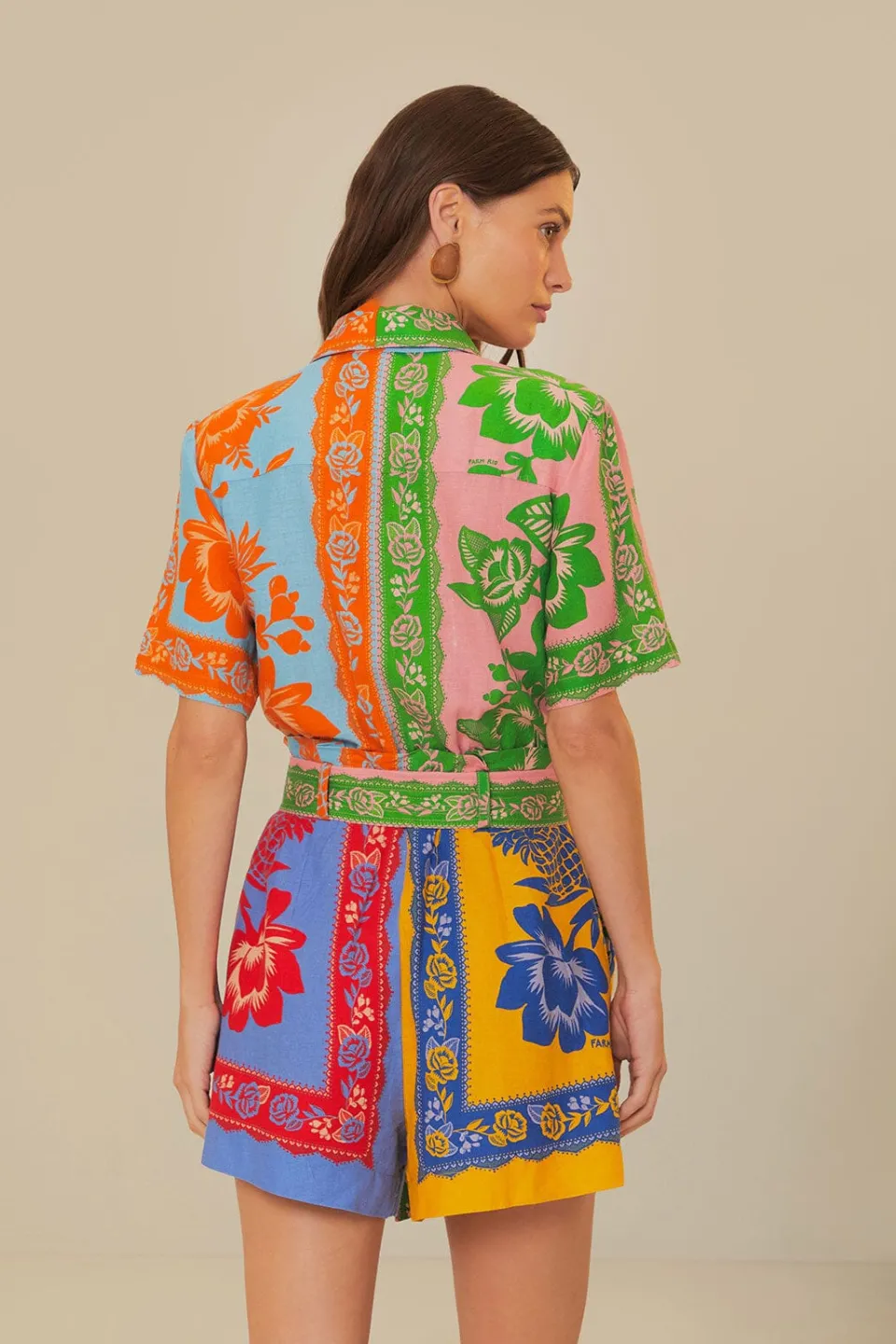 FARM Rio Combinaison Courte<Barboteuse foulards de jardin en dentelle mélangée