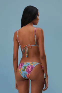 FARM Rio  Bikinis<Bas de bikini à fleurs et foulards noués sur le côté