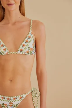FARM Rio  Bikinis<Bas de bikini blanc Banana Vitamin noué sur les côtés