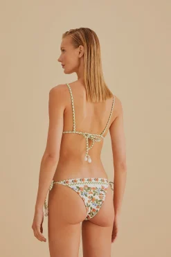 FARM Rio  Bikinis<Bas de bikini blanc Banana Vitamin noué sur les côtés