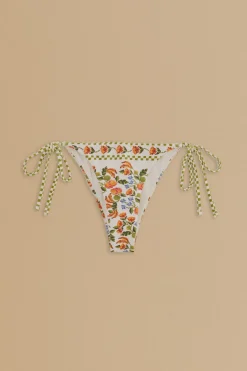 FARM Rio  Bikinis<Bas de bikini blanc Banana Vitamin noué sur les côtés