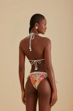 FARM Rio  Bikinis<Bas de bikini Bloom Garden noué sur les côtés