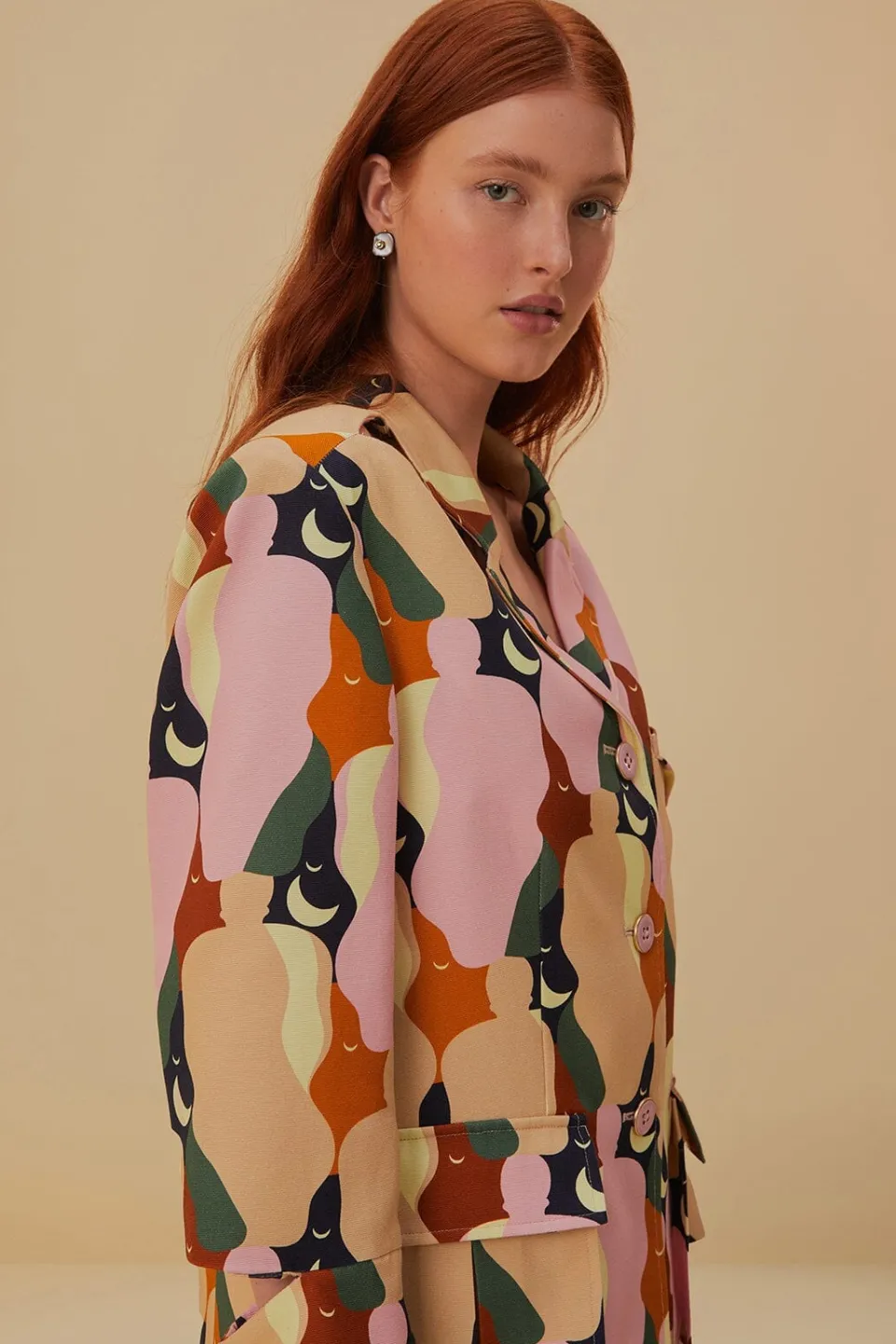 FARM Rio  Vestes<Blazer découpé multicolore The Kiss