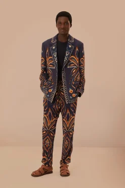 FARM Rio  Vestes<Blazer Ikat bleu ananas
