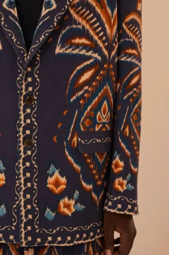 FARM Rio  Vestes<Blazer Ikat bleu ananas