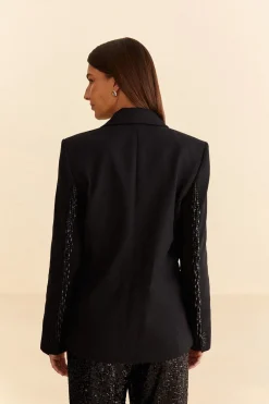 FARM Rio  Vestes<Blazer noir à franges