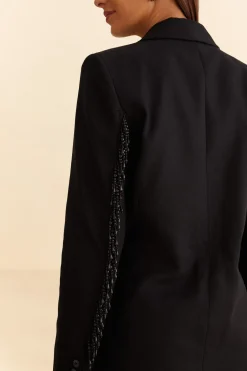 FARM Rio  Vestes<Blazer noir à franges