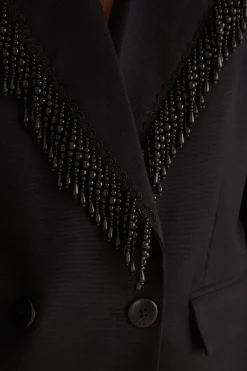 FARM Rio  Vestes<Blazer noir à franges