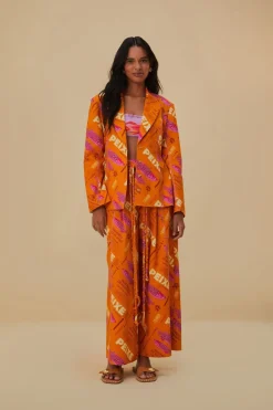 FARM Rio  Vestes<Blazer orange coupe poisson frais