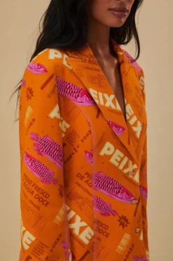 FARM Rio  Vestes<Blazer orange coupe poisson frais