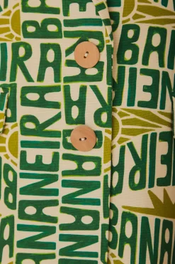 FARM Rio  Vestes<Blazer typographie banane blanc cassé
