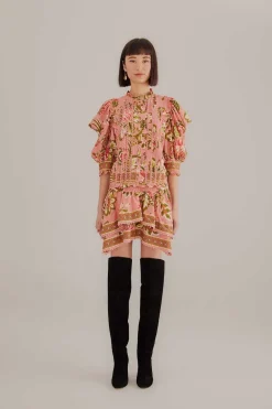 FARM Rio  Chemisiers<Blouse à manches courtes florale Aura rose tendre