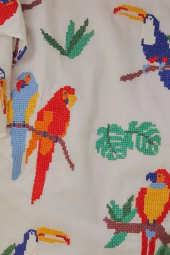 FARM Rio  Chemisiers<Blouse à oiseaux cousus blanc cassé