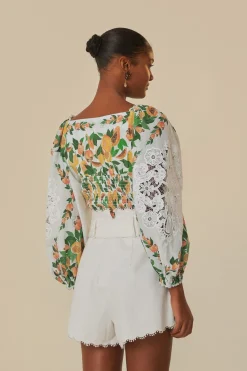 FARM Rio Chemisiers<Blouse à salade de papaye blanc cassé