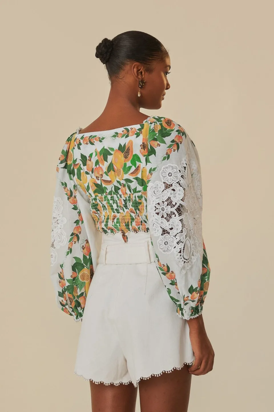 FARM Rio Chemisiers<Blouse à salade de papaye blanc cassé