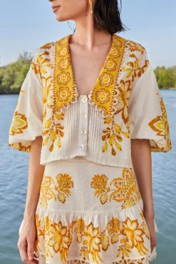 FARM Rio  Chemisiers<Blouse fleurie Aura blanc cassé