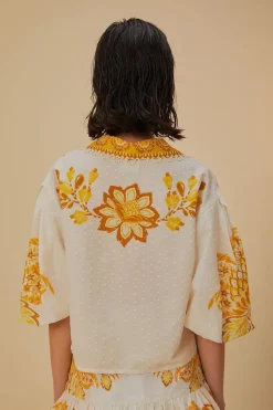 FARM Rio  Chemisiers<Blouse fleurie Aura blanc cassé