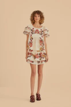 FARM Rio  Chemisiers<Blouse Fleurs Léopard Sable