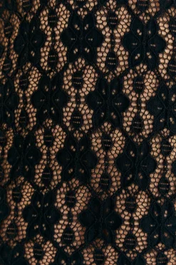 FARM Rio  Chemisiers<Blouse noire à manches longues en dentelle