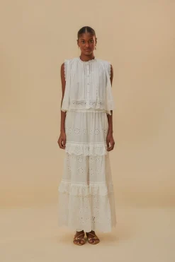 FARM Rio  Chemisiers<Blouse sans manches en coton biologique blanc cassé