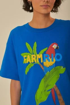 FARM Rio  T-shirts<Blue Farm Rio - T-shirt décontracté en coton biologique