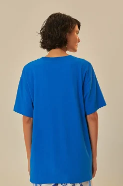 FARM Rio  T-shirts<Blue Farm Rio - T-shirt décontracté en coton biologique