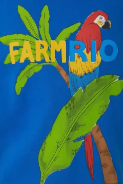 FARM Rio  T-shirts<Blue Farm Rio - T-shirt décontracté en coton biologique