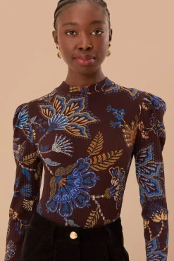 FARM Rio  Bodys<Body de jardin brodé marron