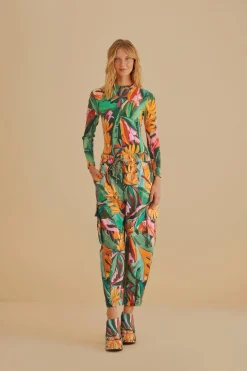 FARM Rio  Bodys<Body multicolore en coton biologique à feuillage de banane