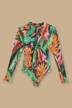 FARM Rio  Bodys<Body multicolore en coton biologique à feuillage de banane