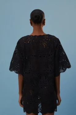 FARM Rio  Des Dissimulations<Cache-maillot en dentelle noire