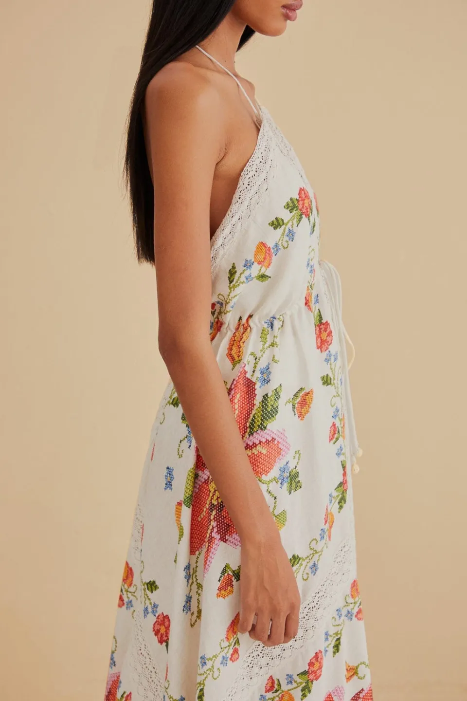 FARM Rio Des Dissimulations<Cache-maillot en dentelle vitamine banane blanche