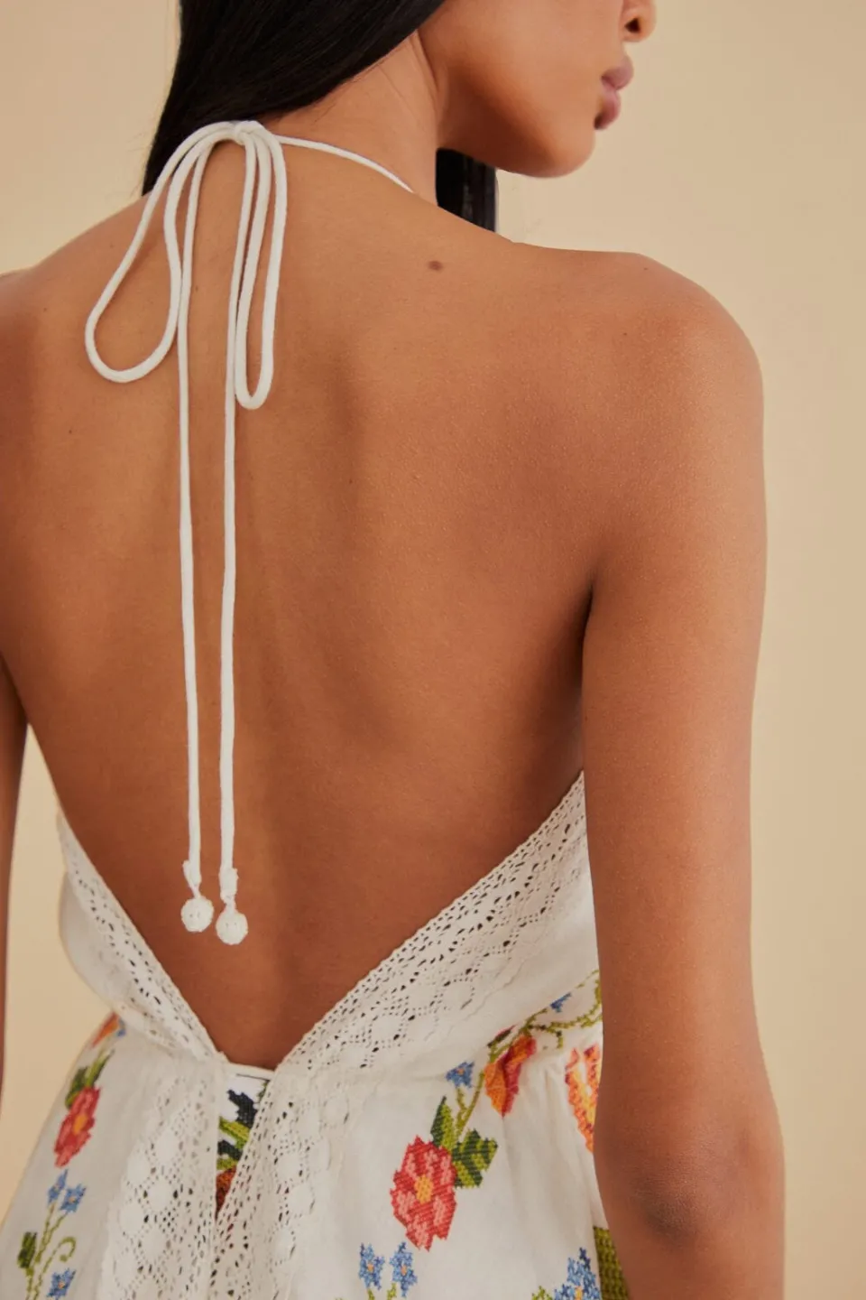FARM Rio Des Dissimulations<Cache-maillot en dentelle vitamine banane blanche