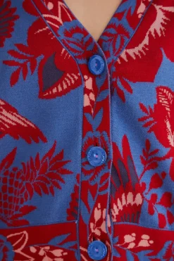 FARM Rio  Gilets<Cardigan de jardin en dentelle bleue