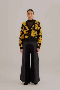 FARM Rio  Gilets<Cardigan en maille Bossa Banana noir