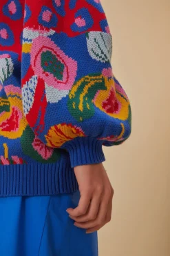 FARM Rio  Gilets<Cardigan en tricot à imprimés mélangés