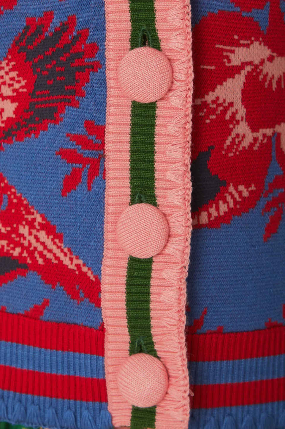 FARM Rio Gilets<Cardigan en tricot à patch floral en dentelle