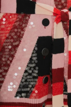 FARM Rio  Gilets<Cardigan en tricot à rayures colorées