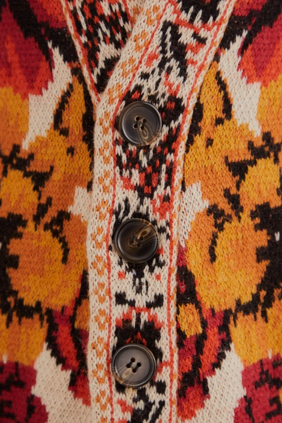 FARM Rio Gilets<Cardigan en tricot à tapisserie d'hiver sable
