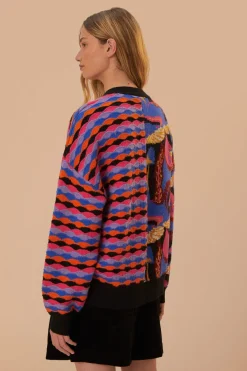 FARM Rio  Gilets<Cardigan en tricot de champignons mélangés