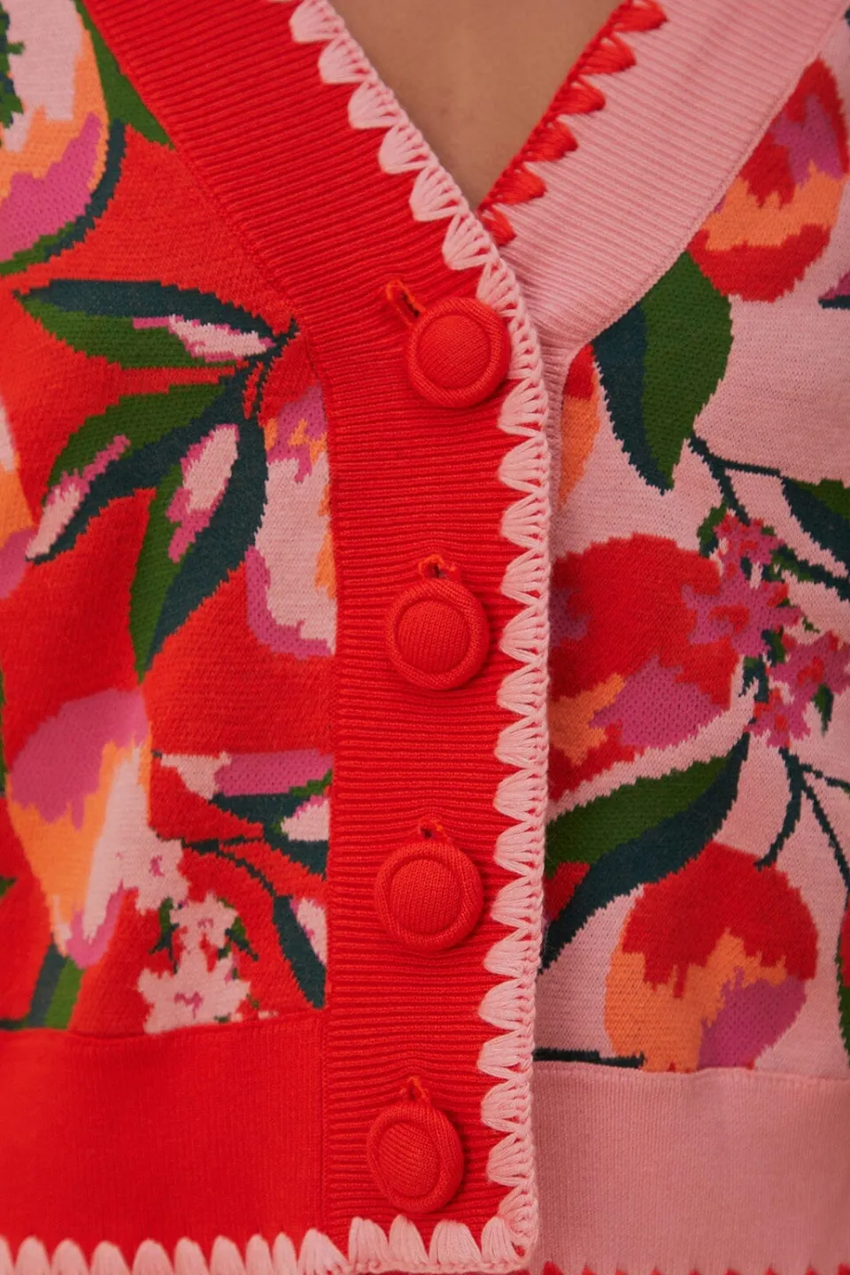 FARM Rio Gilets<Cardigan en tricot de papaye mélangée