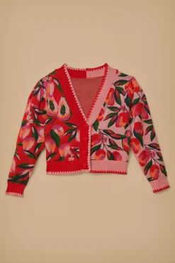 FARM Rio Gilets<Cardigan en tricot de papaye mélangée