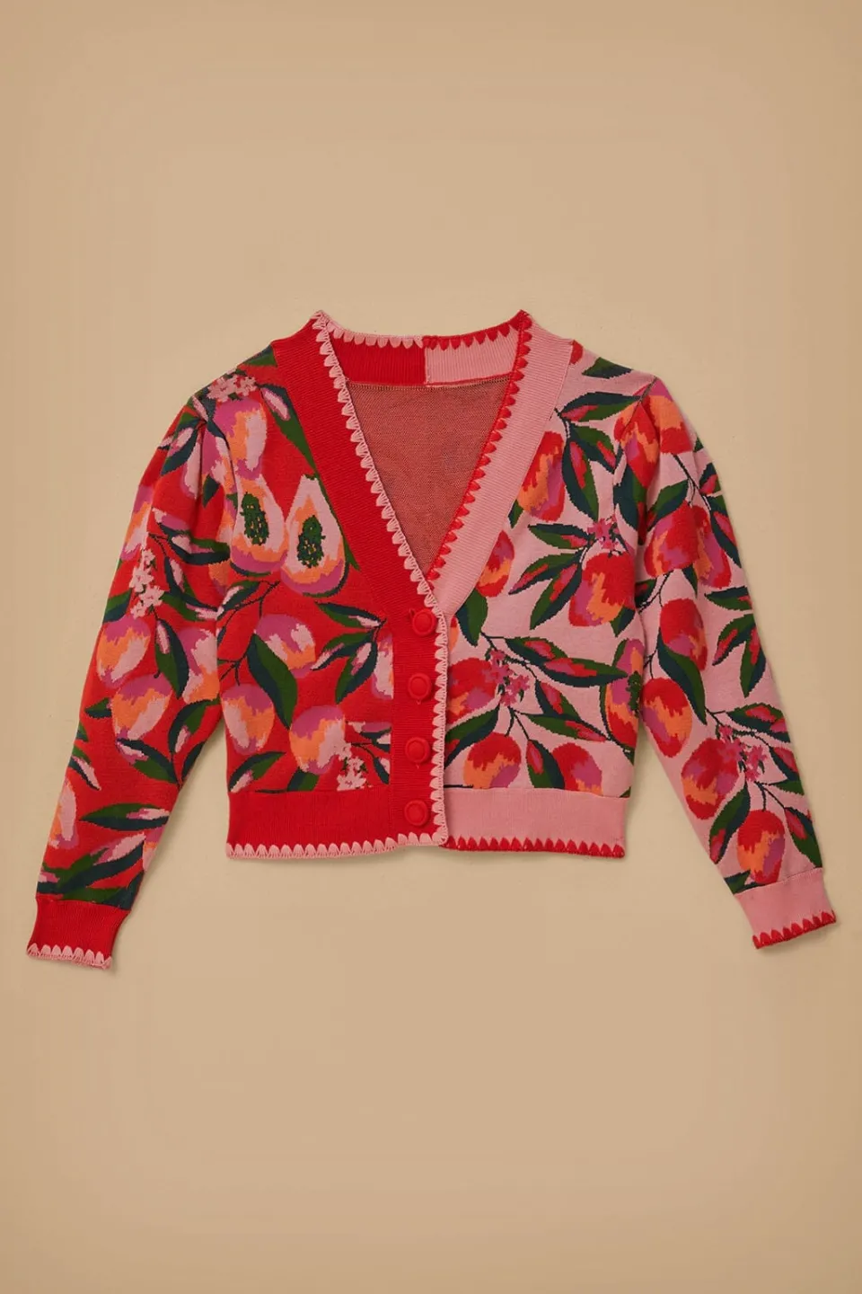 FARM Rio Gilets<Cardigan en tricot de papaye mélangée