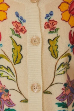FARM Rio Gilets<Cardigan en tricot insectes floraux