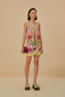 FARM Rio Chemisiers<Écharpe Queen Fruits Rose Blouse en viscose Lenzing™ Ecovero™
