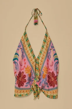 FARM Rio  Chemisiers<Écharpe Queen Fruits Rose Blouse en viscose Lenzing™ Ecovero™