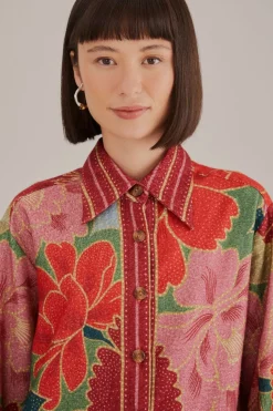 FARM Rio  Cadeaux<Chemise à manches longues verte Solar Chita