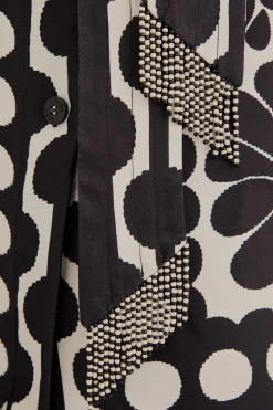 FARM Rio Robes Midi<Chemise noire en viscose Palermo Lenzing™ Ecovero™